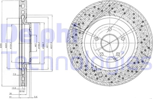 DELPHI BG9876 Bremseskive