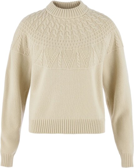 Fjällräven Women"s Övik Solid Jacquard Knit Light Beige, XS