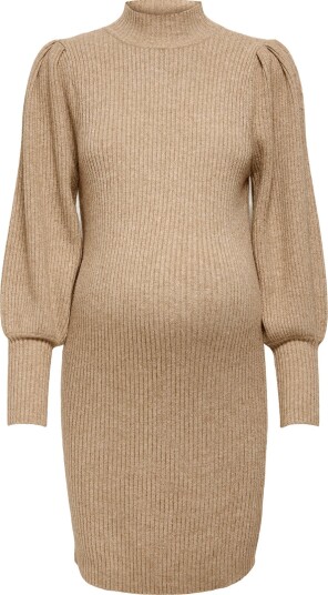 Only Maternity Olmkatia L/S Dress Knt Noos Beige S
