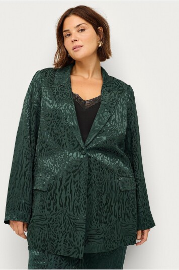 Zizzi - Blazer mRia L/S Blazer - Grønn