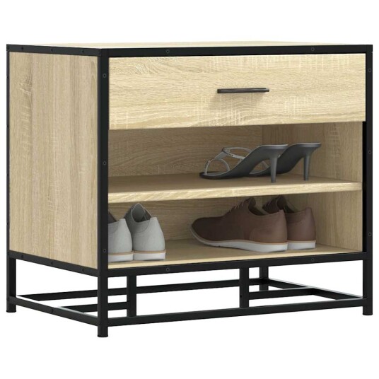  Skobenk sonoma eik 60x40x53,5 cm konstruert tre og metall 8721102842795