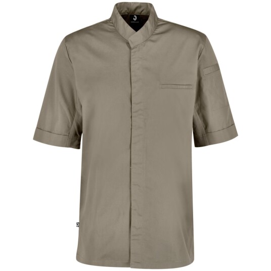 JOBELINE Kokkejakke til herre Marco kort arm; Størrelse 48; Gråbrun/taupe JOBELINE Kokkejakke til herre Marco kort arm; Størrelse 48; Gråbrun/taupe