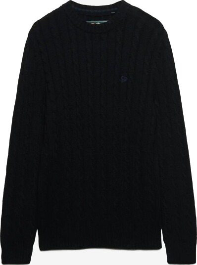 Superdry Cotton Cable Knit Crew BLACK XXL