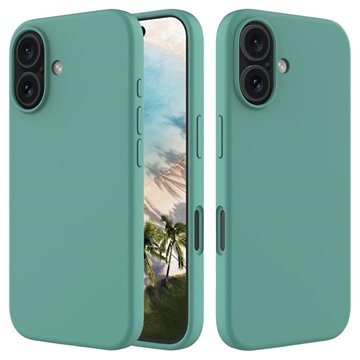 iPhone 16 Liquid Silikondeksel Mørkegrønn