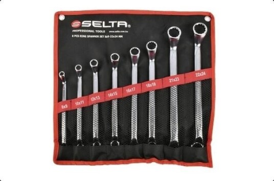 SELTA SE-835824 Dobbelthodet ringnøkkelsett SELTA SE-835824 Dobbelthodet ringnøkkelsett
