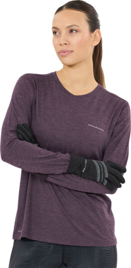 Endurance Alvaly W Melange L/S Tee   Purple   36