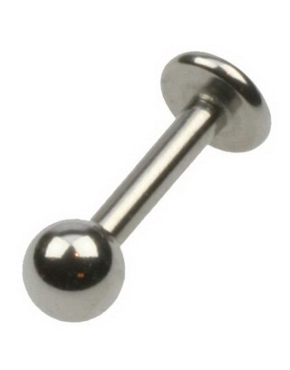 Utgått Silver Ball Labrett Piercing Strl 1.2 x 12 mm med 3 mm kule