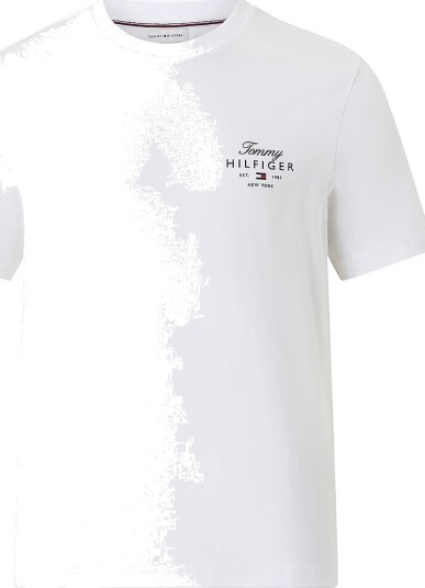Tommy Hilfiger   T skjorte Script Stack Regular Tee   Hvit