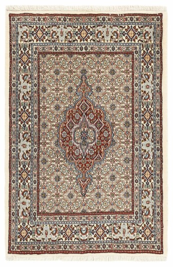 Håndknyttet. Opphav: Persia Moud Mahi Teppe 81x120