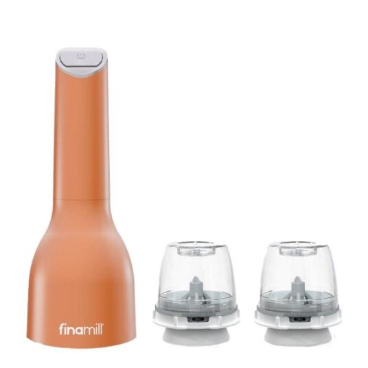 FinaMill - Batteridrevet krydderkvern m/2 finapod 23 cm salmon FinaMill - Batteridrevet krydderkvern m/2 finapod 23 cm salmon