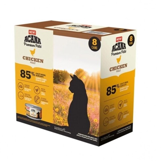 Acana Kattemat Våtfôr Premium Paté Kylling 8x85g Kornfritt