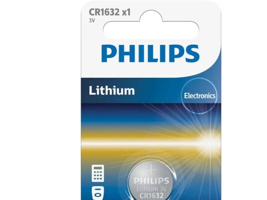 Philips CR1632 Lithium 3V Engangsbatteri 120mAh Philips CR1632 Lithium 3V Engangsbatteri 120mAh