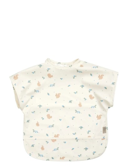 Cam Cam Copenhagen Short Sleeved Bib   Blueberries   Cream   ONE SIZE