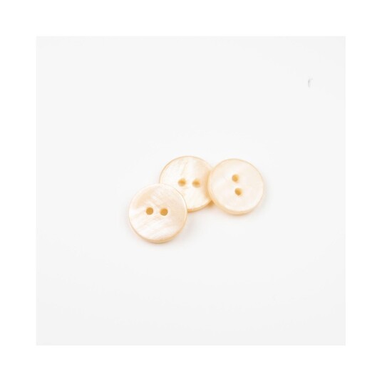 Tykk perlemorsknapp 15mm, beige