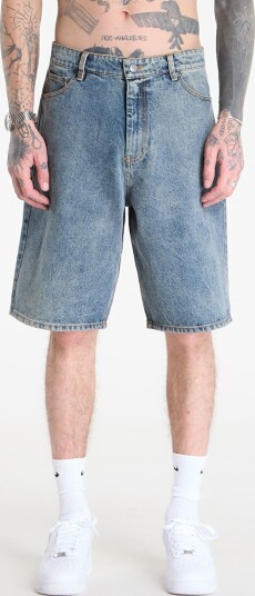 Daily Paper Compact Shield Embroidery Denim Shorts Blue S Daily Paper Compact Shield Embroidery Denim Shorts Blue S