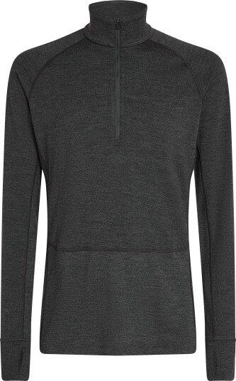 Icebreaker Men's Merino 260 ZoneKnit Long Sleeve Half Zip Jet Hthr XL