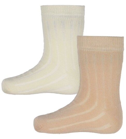 Minymo Ankle Sock Rib (2-Pack) Pink 19-22 Minymo Ankle Sock Rib (2-Pack) Pink 19-22
