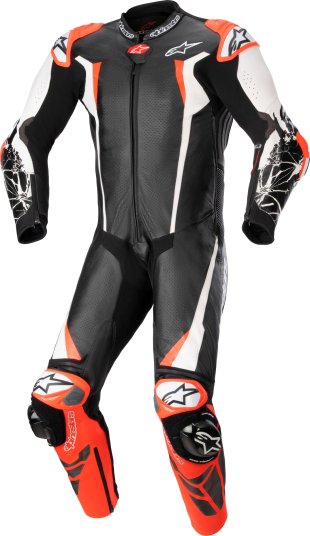 Alpinestars MC Skinndress Racing Absolute V2 1 PC Svart Hvit Rød Fluo