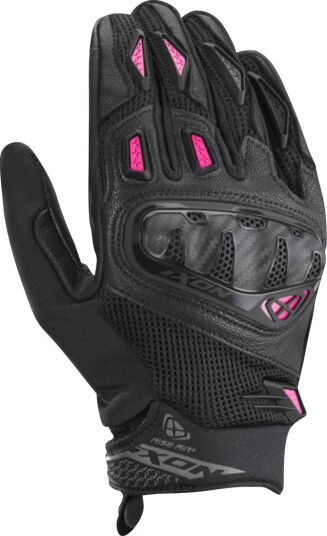 MC-Hansker Ixon Rise Air 2 L Dame Svart /Fuchsia S
