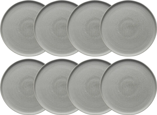 Scandi Living Sandsbro middagstallerken lysegrå Ø26 cm 8 pk