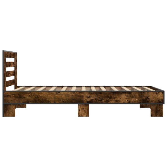 Sengeramme røkt eik 90x190 cm konstruert tre og metall 8721102448829