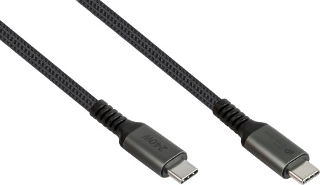 Good Connections Usb 2.0 Lade Og Datakabel 240W Usb C Hann Til Hann Antrasitt 3Med Høykvalitets Usb 2.0 Lade Og Datakabel Fra Good Connections® Kan Du Ikke Bare Lade Usb C™ Enhetene Dine Med Opptil 240 Watt I Kortest Mulig Tid Lad Opp På Et Bl