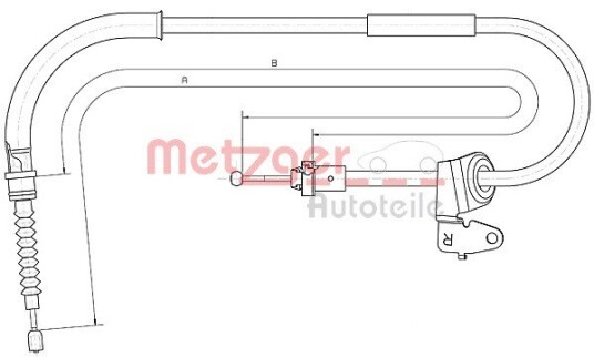Metzger Tautrekk parkeringsbrems METZGER 10.4304