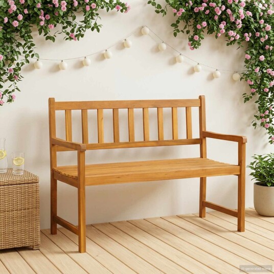 vidaXL Hagebenk 2 Antall seter 110 x 55 x 90 cm Solid akasietre