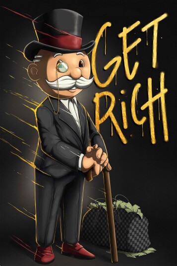 Plakat Monopoly Bli Rik