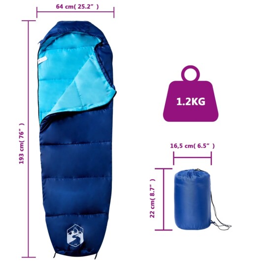 vidaXL Sovepose for voksne camping 3 sesonger