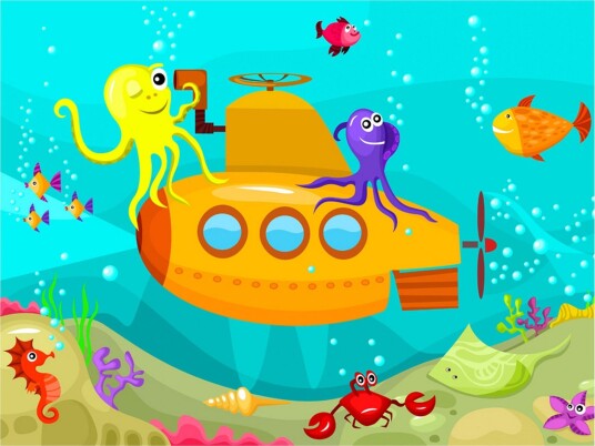 Fototapet Submarine 200x154 - Artgeist sp. z o. o.
