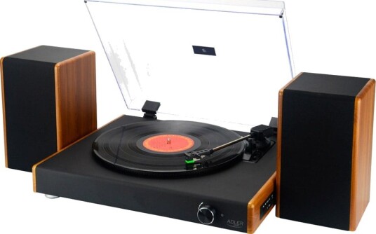 Adler AD 1915 Platespiller med USB og Bluetooth - Sort/Tre