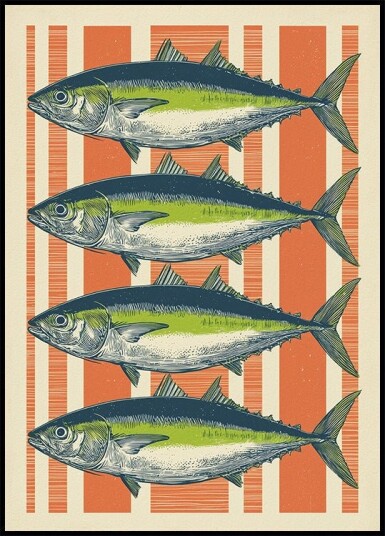 Four Fishes Plakat Plakat / 30x40cm