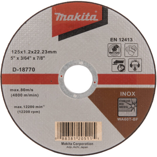 MAKITA KAPPESKIVE METALL 125X1.2MM WA60T