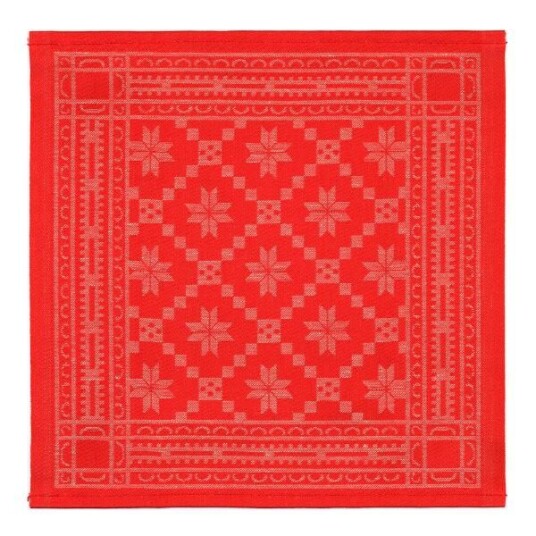 Ekelund   Åttebladrose serviett 35x35 cm rød