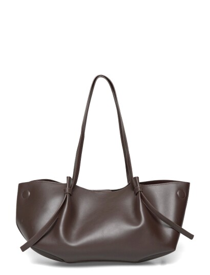 Gina Tricot Strap Handle Tote Bag Brown ONE SIZE