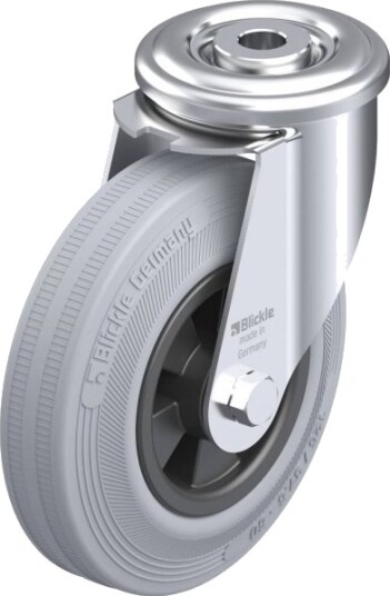 Blickle 649376 Ler-Vpp 125R-Sg Hjul, Hjuldiameter 125 Mm, Bæreevne (Maks.) 100 Kg, 1 Stk