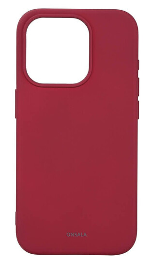 Onsala MagSeries Silikon Deksel Dyp Rød for iPhone 15 Pro