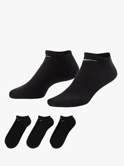 Nike Everyday Cushioned Training No-Show Socks 3pk Sort S