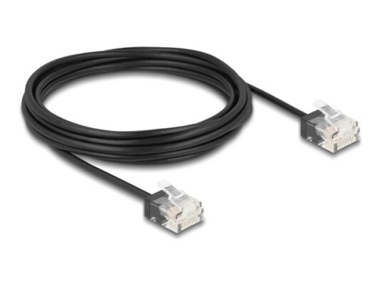 Delock Koblingskabel Rj-45 Hann Short Til Rj-45 Hann Short 5 M 2.6 Mm Utp Cat 6 Ultra-Slim Svart