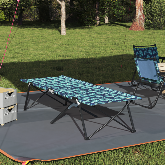 Sammenleggbar camping seng Skog 206 x 76 x 74 cm Oxford og Stål