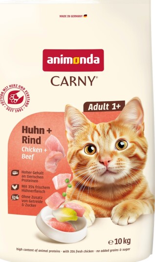 Animonda Carny Tørrfôr Adult + Storfekjøtt Kylling 10 kg