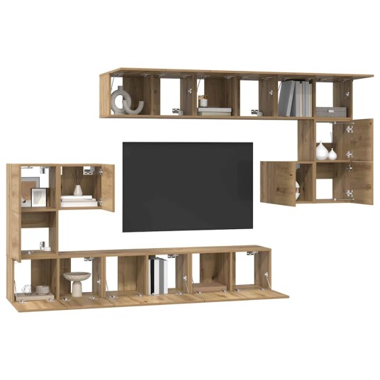  TV benksett 10 pcs artisan eik 180 x 30 x 90.5 cm