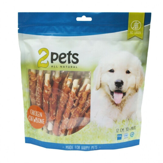 2Pets Tyggepinne Med Kyllingfilet 30-Pakk