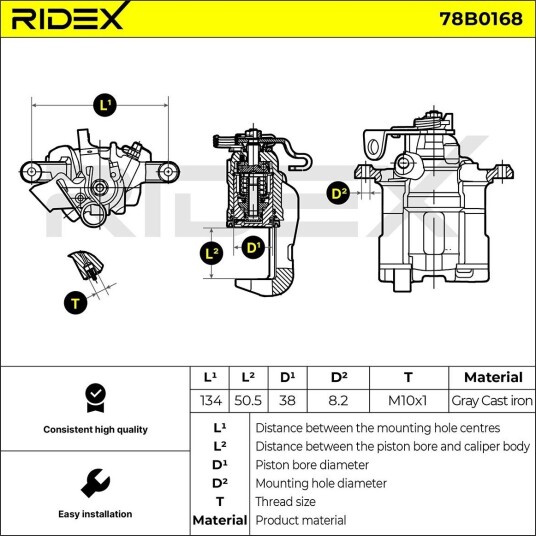 RIDEX 78B0168 Bremsecaliper