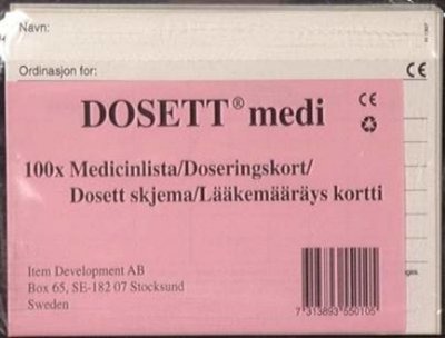 Dosett Medi skjema 100 stk