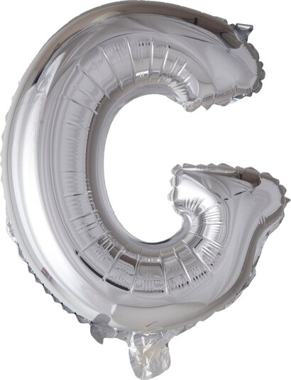 Globos Folieballong sølv-bokstav G 8702