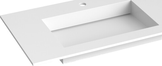 Korsbakken Corian Med Flat Bunn Hvit Matt 80cm