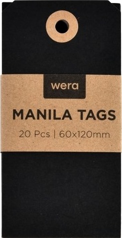 Manila Tag 60X120 Mm 20 Pk X 10 Sort