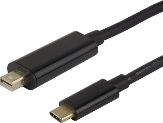 Deltaco USB C Mini DisplayPort kabel 2m USBC DP200M Deltaco USB C Mini DisplayPort kabel 2m USBC DP200M